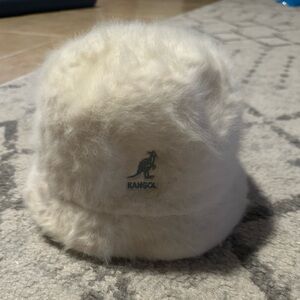 Kangol Cream Fuzzy Bucket Hat